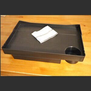 Bedside Shelf black, adjustable bolts for mounting on bed frame